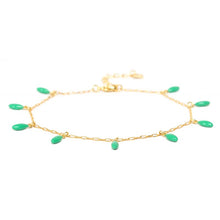 Afbeelding in Gallery-weergave laden, Enkelbandje verguld Turquoise Drops Summer