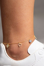Afbeelding in Gallery-weergave laden, enkelbandje verguld goud met bedels