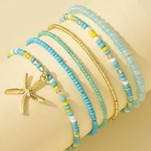 Afbeelding in Gallery-weergave laden, Elastisch Enkelbandje multicolor 6 stuks