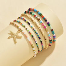 Afbeelding in Gallery-weergave laden, Elastisch Enkelbandje multicolor 6 stuks