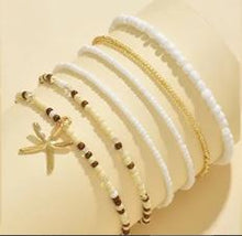 Afbeelding in Gallery-weergave laden, Elastisch Enkelbandje multicolor 6 stuks