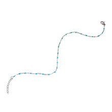 Afbeelding in Gallery-weergave laden, Fijn gouden enkelbandje met gekleurde accenten