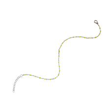 Afbeelding in Gallery-weergave laden, Fijn gouden enkelbandje met gekleurde accenten