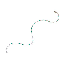 Afbeelding in Gallery-weergave laden, Fijn gouden enkelbandje met gekleurde accenten