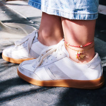 Afbeelding in Gallery-weergave laden, Fijn enkelbandje met kralen nude shades