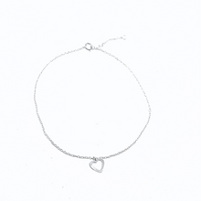 Afbeelding in Gallery-weergave laden, Enkelbandje 925s zilver met hartje