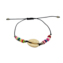 Afbeelding in Gallery-weergave laden, Fijn enkelbandje, met kauri schelpje (diverse kleuren beschikbaar)