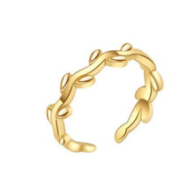 Afbeelding in Gallery-weergave laden, Teenring goud - of zilverkleurig blaadjes