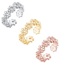 Afbeelding in Gallery-weergave laden, Teenring bloemetjes, goud roségoud of zilverkleurig