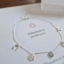 Afbeelding in Gallery-weergave laden, enkelbandje 925 s zilver met bedels