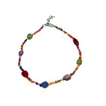 Afbeelding in Gallery-weergave laden, Enkelbandje multi color rocailles en steentjes
