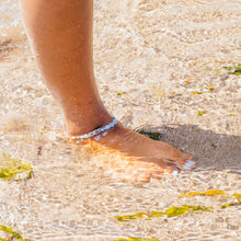 Afbeelding in Gallery-weergave laden, geknoopt enkelbandje creme nature macrame