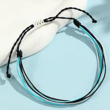Afbeelding in Gallery-weergave laden, enkelbandje_surf_schuifknoop blauw zwart
