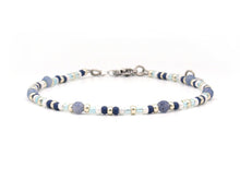 Afbeelding in Gallery-weergave laden, Enkelbandje Blauwe Kwarts, zilver of goud rvs.
