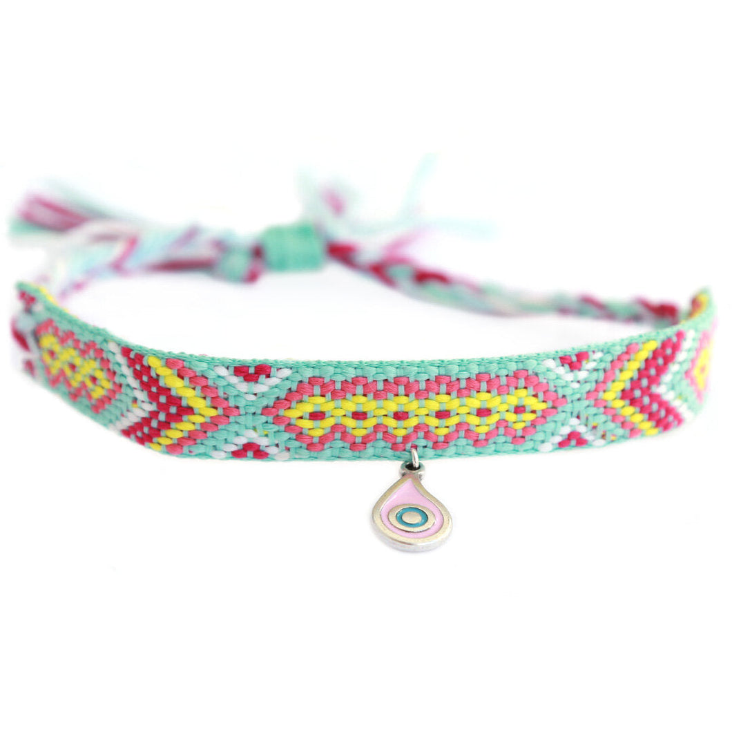 Geknoopt Enkelbandje Ibiza Aztec Eye