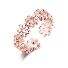 Afbeelding in Gallery-weergave laden, Teenring bloemetjes, goud roségoud of zilverkleurig
