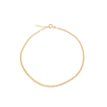 Afbeelding in Gallery-weergave laden, enkelbandje verguld goud flat snake 18 k
