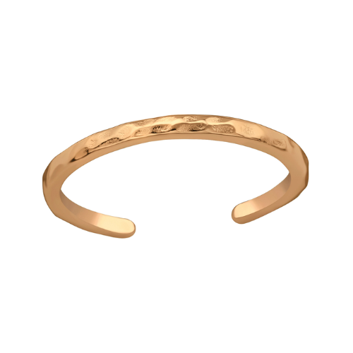 Teenring gold plated op een 925 sterling zilveren basis