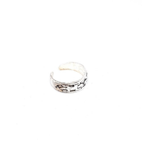 Teenring zilver Alligator